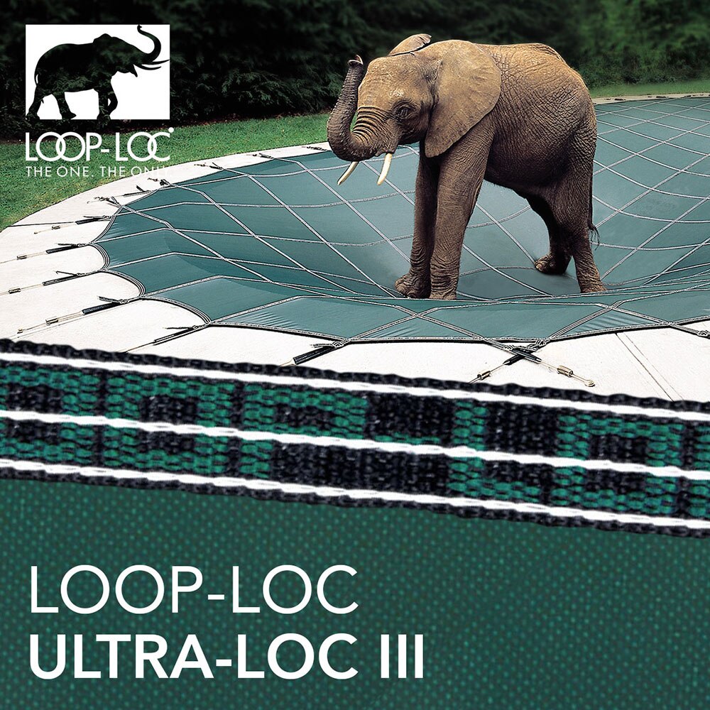 Loop-Loc Ultra-Loc III Solid Safety Cover with Mesh Drain Panels, Rectangle with 4' Offset Left 4x8 Step - Thumbnail 4