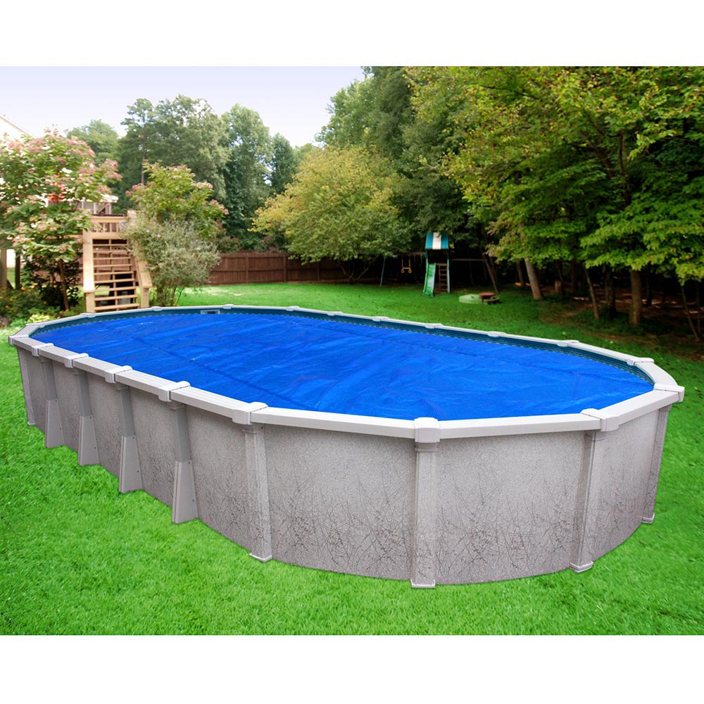 Pool Mate 1224S-8SB Box Deluxe Solar Cover 12 x 24-Foot Oval Silver 