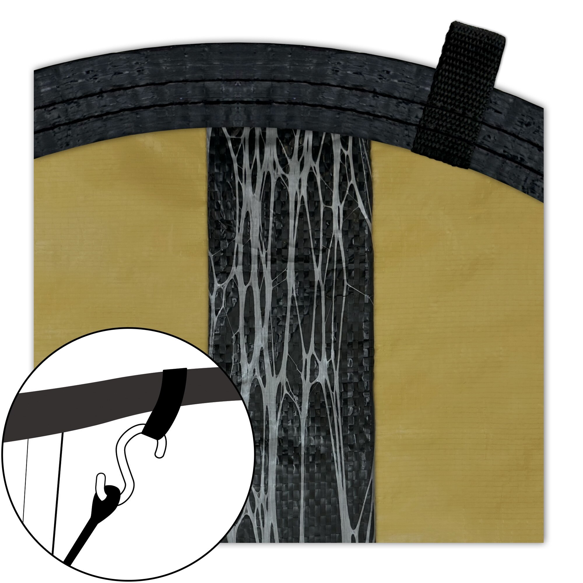 HPI Ultimate Solid with Mesh Drain 21' Round Winter Pool Cover - Thumbnail 5